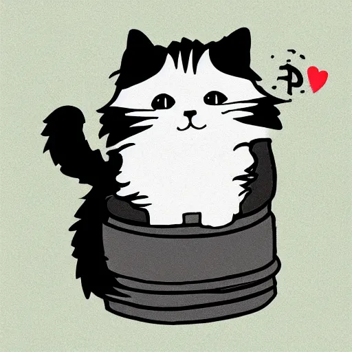 Prompt: adorable fluffy cat dnd sticker