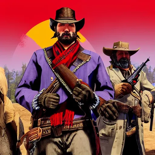 Image similar to A zaporizhian sich cossack in Red Dead Redemption 2