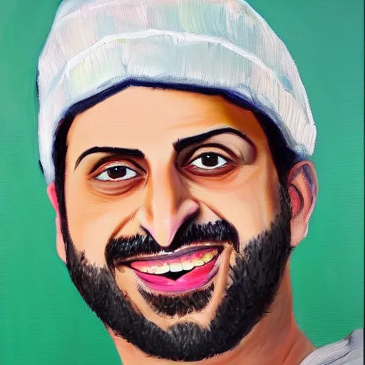 Image similar to oil painting of ethan klein from h 3 h 3