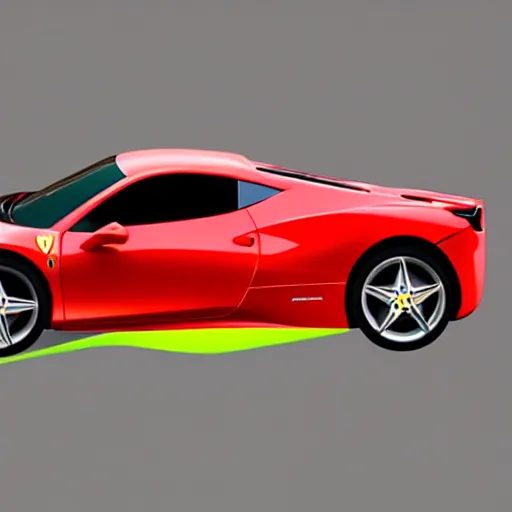 Image similar to ferrari 4 5 8 made out of jello, digital art, artstation