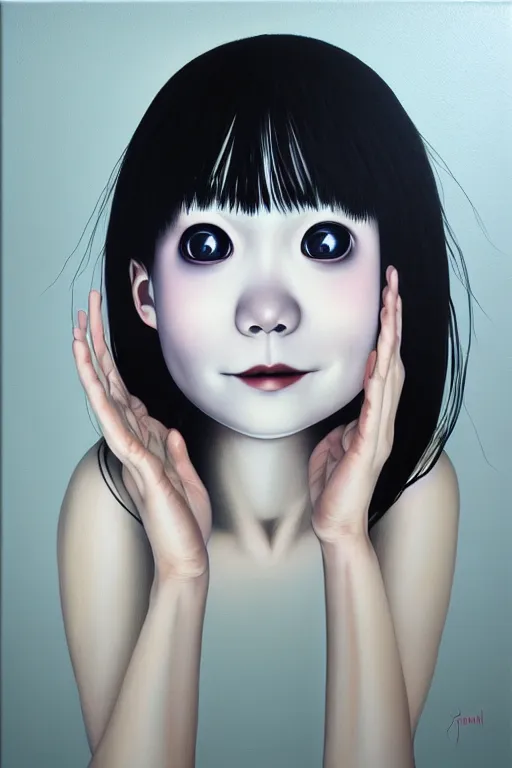 Prompt: dreams light up my life. by junji ito, hyperrealistic photorealism acrylic on canvas