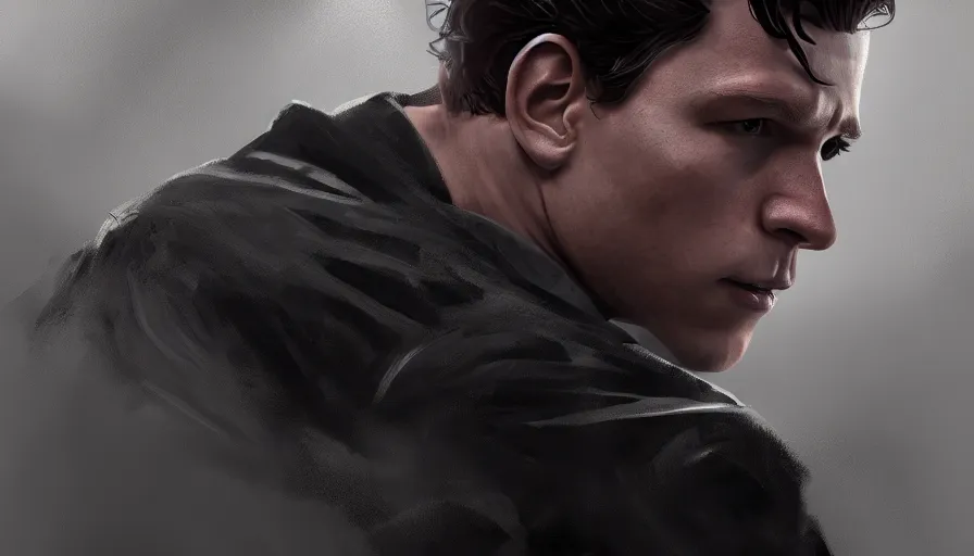 Prompt: Tom Holland is Bruce Wayne, hyperdetailed, artstation, cgsociety, 8k