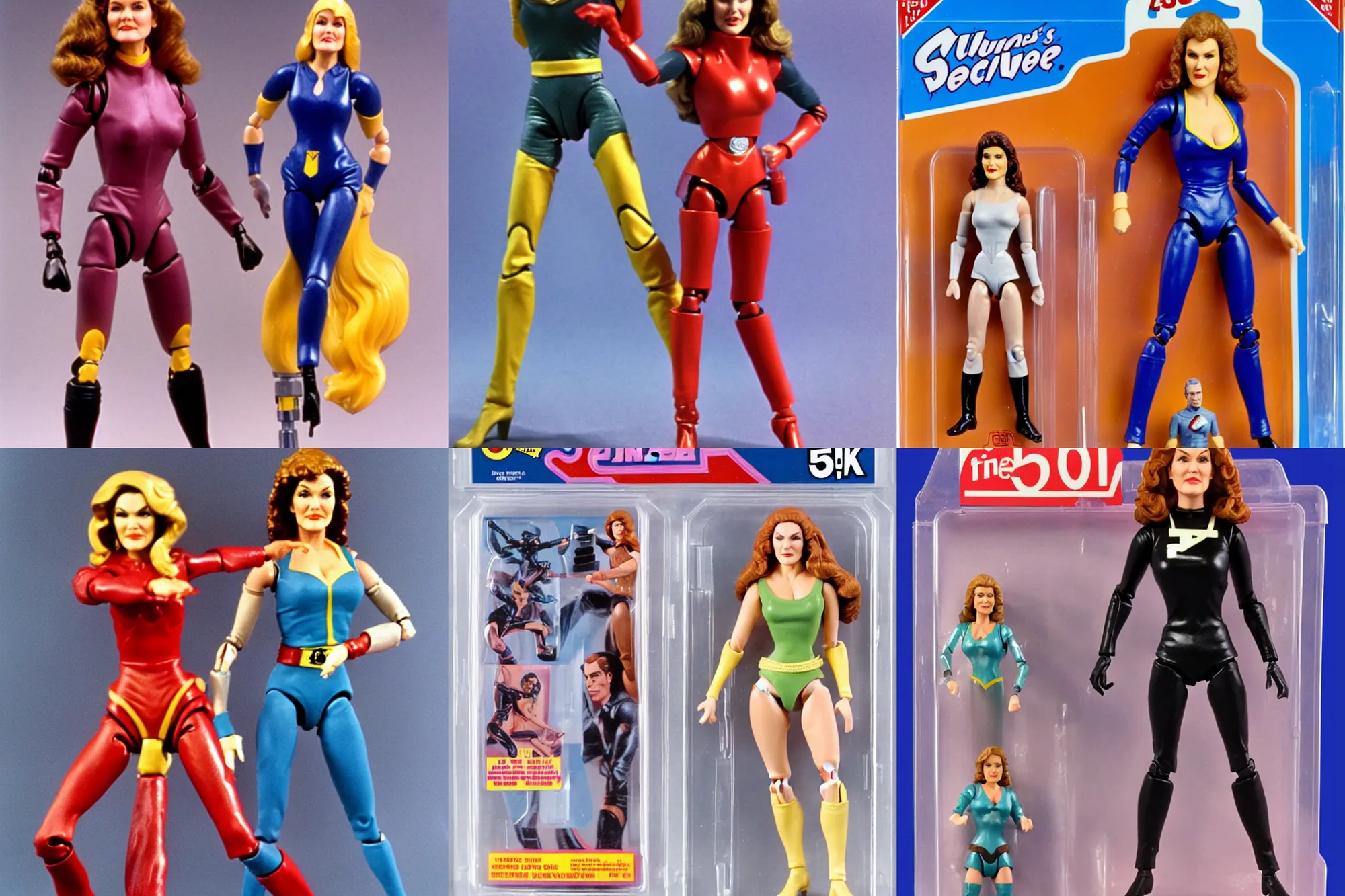 Prompt: Julie Newmar as a 1980's Kenner style action figure, 5 points of articulation, full body, 4k, highly detailed