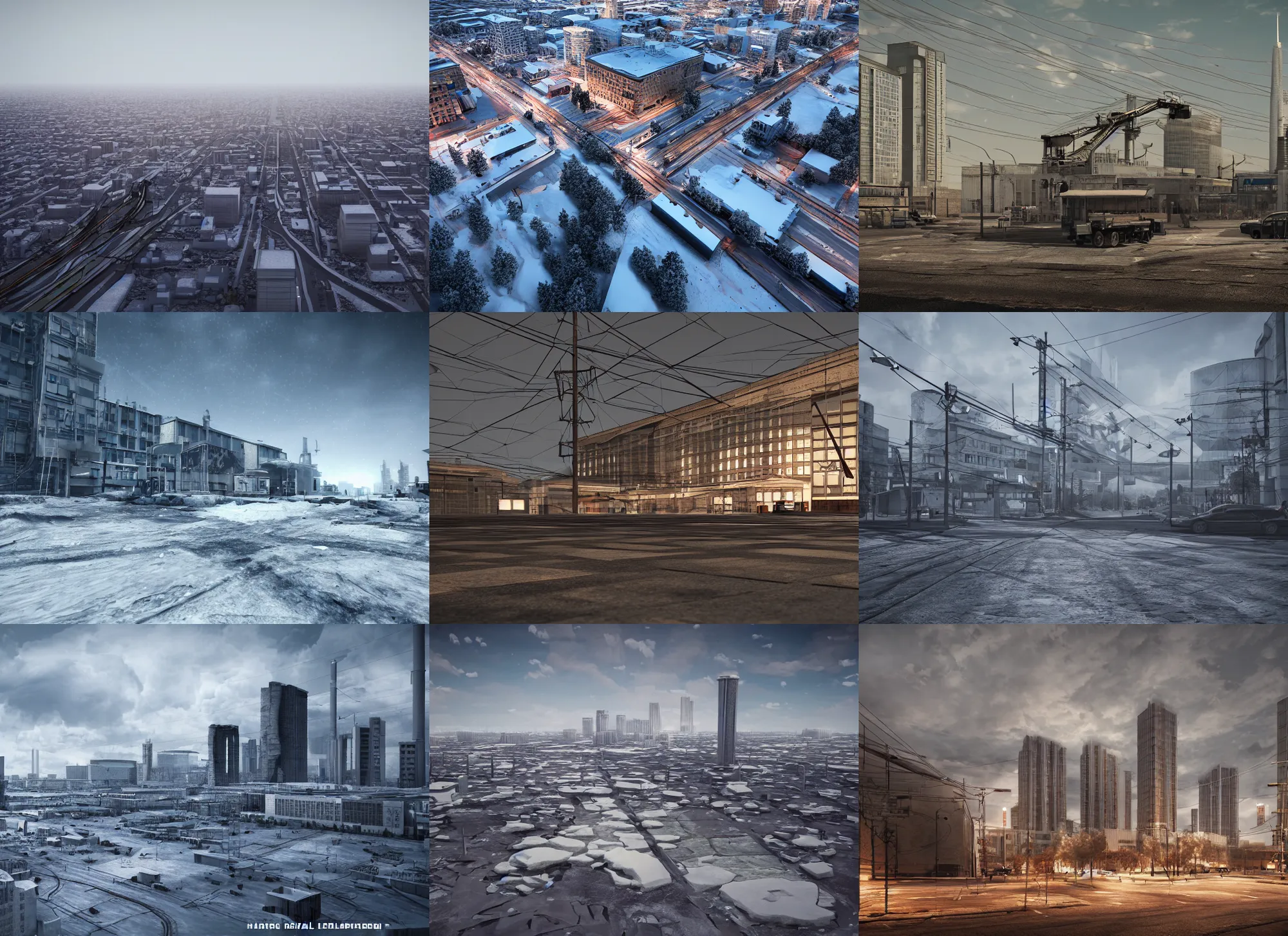 Prompt: harsh Chelyabinsk, octane render, cinematic, hyper realism, 8k, depth of field, highly detailed