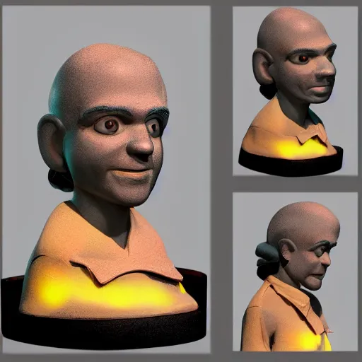 Image similar to Disney character made of melted wax beautiful lighting subsurface scattering