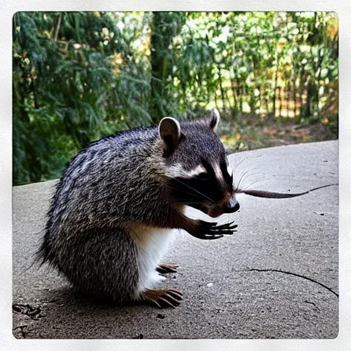 Image similar to “a raccoon mixed with a squirrel”