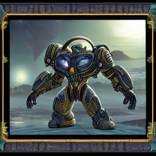 Prompt: frame border from starcraft