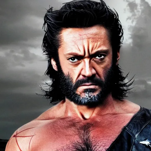 Image similar to wolverine in the sons of anarchy 4 k detailed super realistic