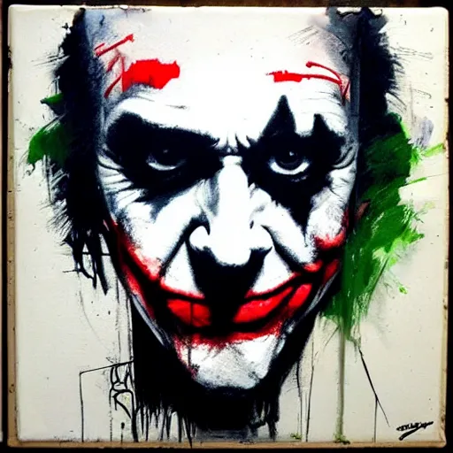 Image similar to joker, paint by Guy Denning