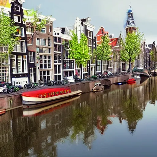 Prompt: amsterdam, concept photo, 2050