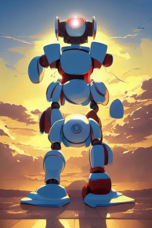 Image similar to metabots medabots medarotto medarot robot minimalist comics, behance hd by jesper ejsing, by rhads, makoto shinkai and lois van baarle, ilya kuvshinov, rossdraws global illumination ray tracing hdr radiating a glowing aura