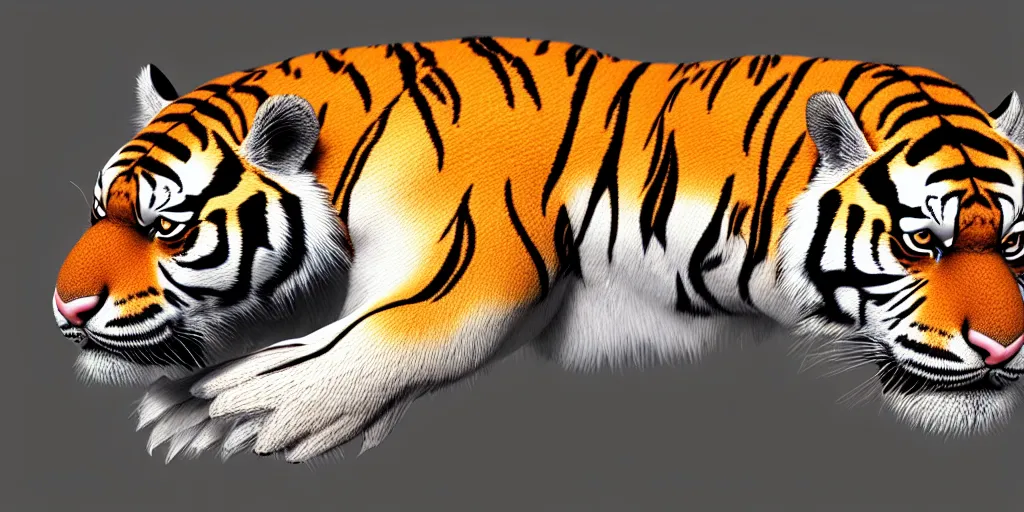 Prompt: tiger pattern, fur, octane render, 3d render, texture map, hair map, fur map, unreal engine 5