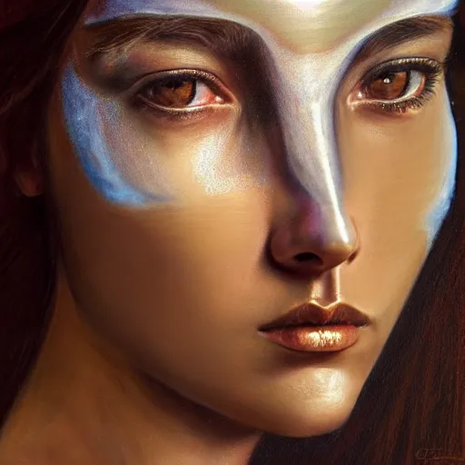 Prompt: hyperrealistic mixed media painting of beautiful goddess Athena, stunning 3d render inspired art by P. Craig Russell and Barry Windsor-Smith, perfect facial symmetry, dim volumetric lighting, 8k octane beautifully detailed render, post-processing, portrait, extremely hyper-detailed, intricate, epic composition, brown brown brown brown brown brown eyes, realistic realistic realistic eyes, cinematic lighting, masterpiece, trending on artstation, detailed detailed detailed, masterpiece, stunning