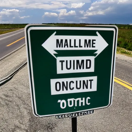 Prompt: road sign warning drivers that they are entering ohio and telling them to turn back