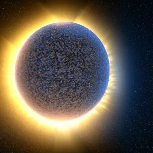 Image similar to a sun made of ice, space, 4K, realistic,