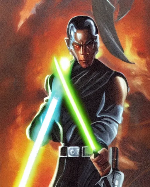 Prompt: quinlan vos from star wars legends by tsuyoshi nagano