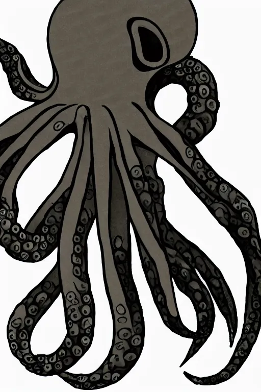 Image similar to professional anime rendering of a ninja octopus.