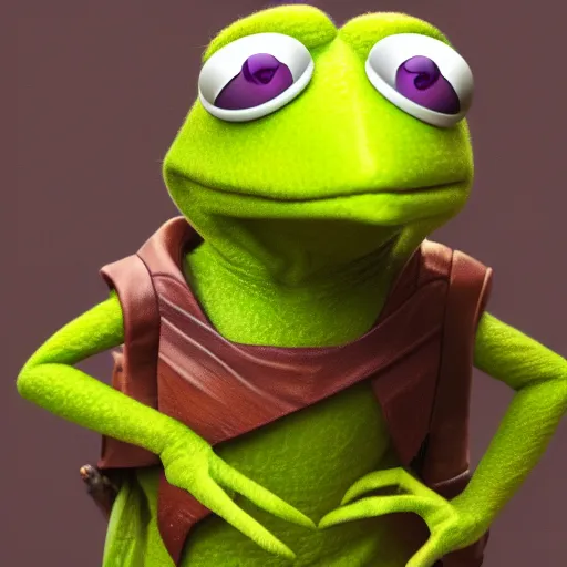 Prompt: Kermit the Frog is Thanos hyperdetailed, artstation, cgsociety, 8k