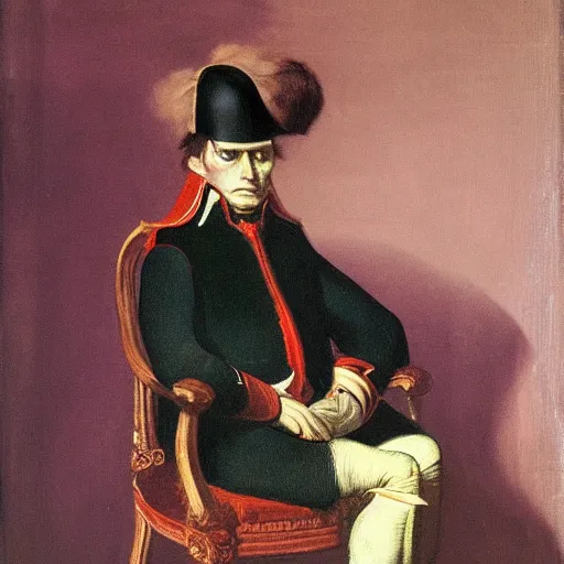 Prompt: Napoleon by Francis Bacon