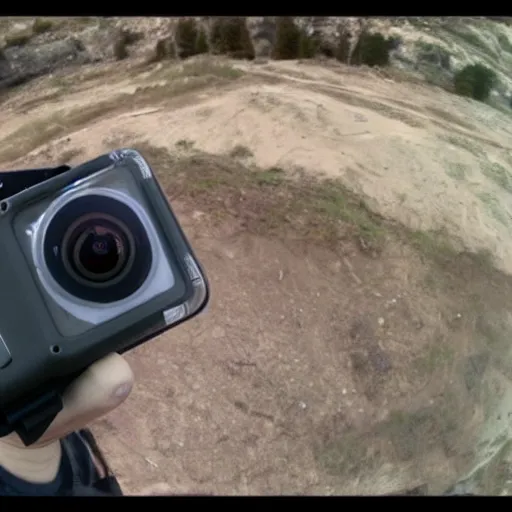 Prompt: gopro footage from hell