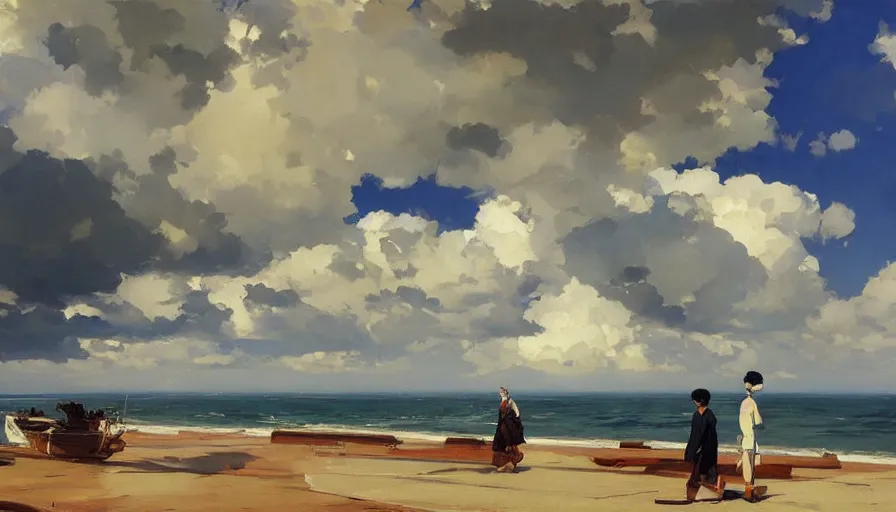 Prompt: dense clouds, hyperdetailed, artstation, cgsociety, by studio ghibli painting, by joaquin sorolla rhads leyendecker, by ohara koson and thomas, 8 k