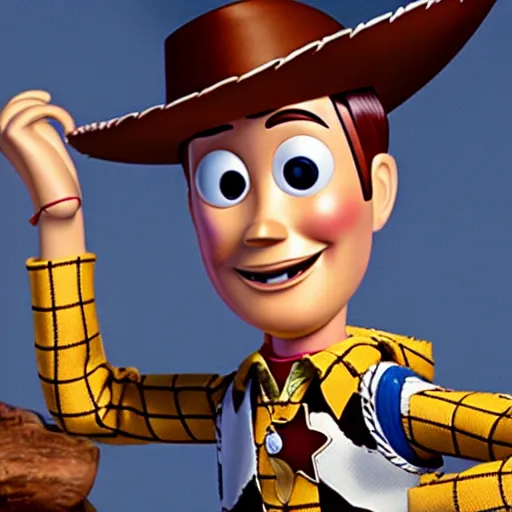 Image similar to woody from toy story as a real person, 4k, high detail, high-resolution photograph, professional photography, ultra-detail. real person