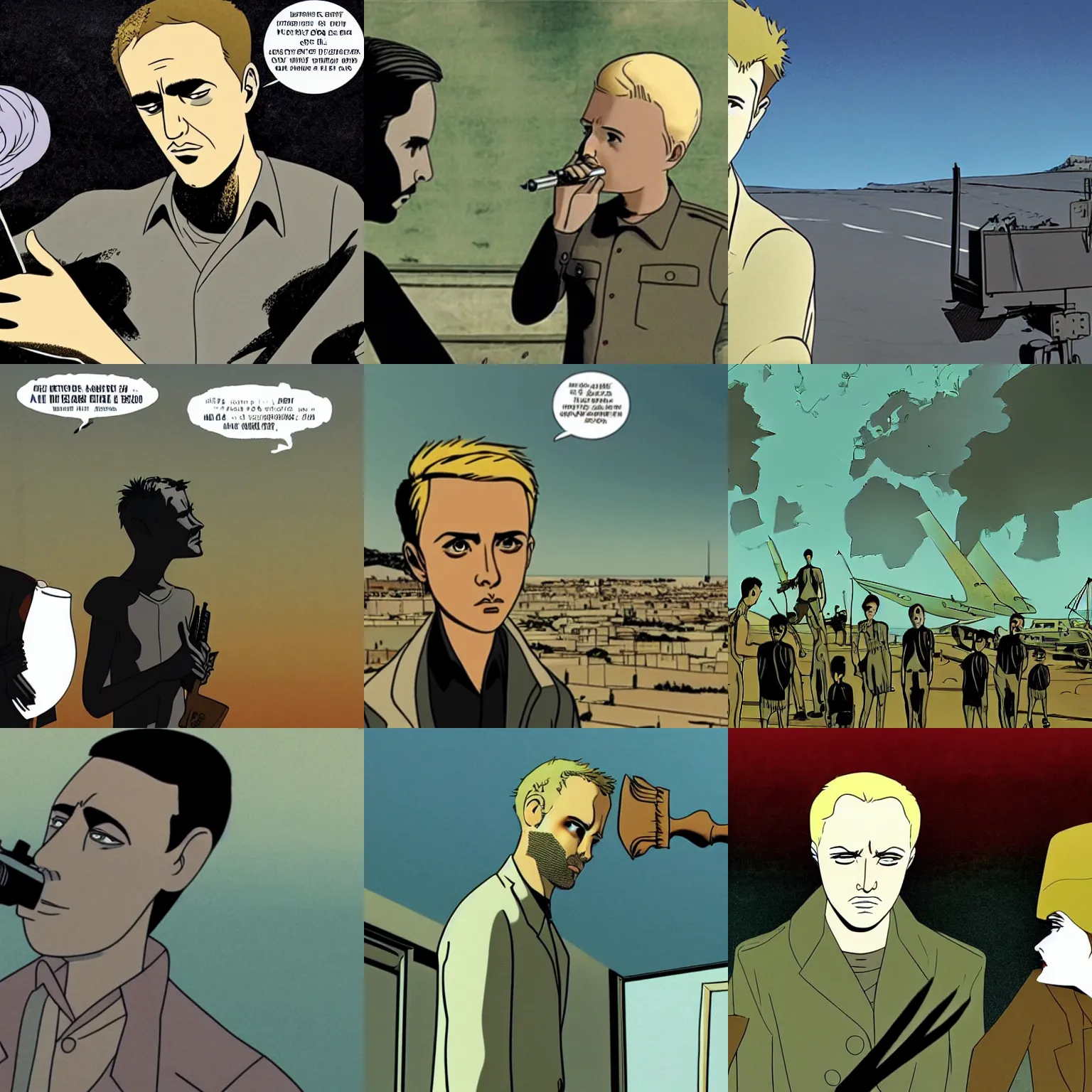 Prompt: a film still from waltz with bashir ( 2 0 0 8 )