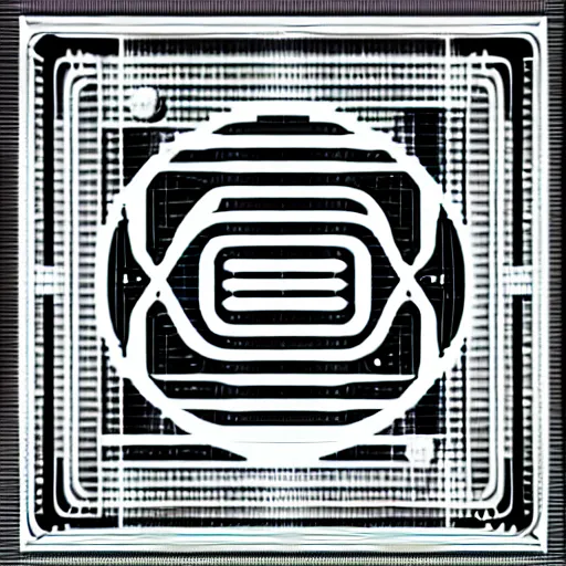 Image similar to black and white sci fi luxury themed svg vector art panel for cnc plasma, laser, stencil, unique art deco hole through circuit design