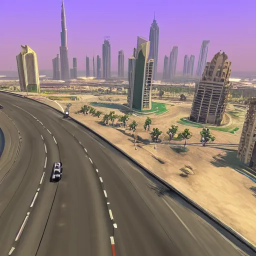 Image similar to gta : dubai, sharp focus