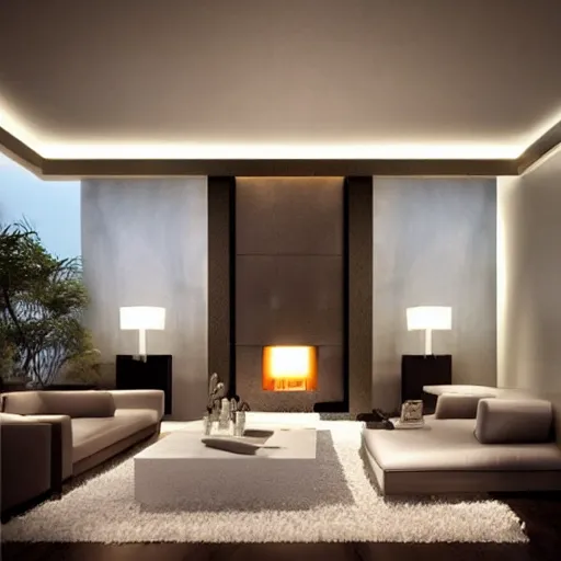 Image similar to contemporary room design, modernism, photorealistic!!!!!!! art style, luminous lighting