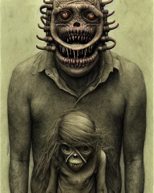 Image similar to a realistic detailed portrait painting of a monster by john kenn mortensen, santiago caruso, synthwave cyberpunk psychedelic vaporwave