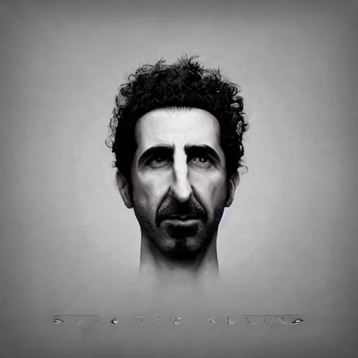 Image similar to epic album cover, serj tankian, tending on artstation, award - winning art