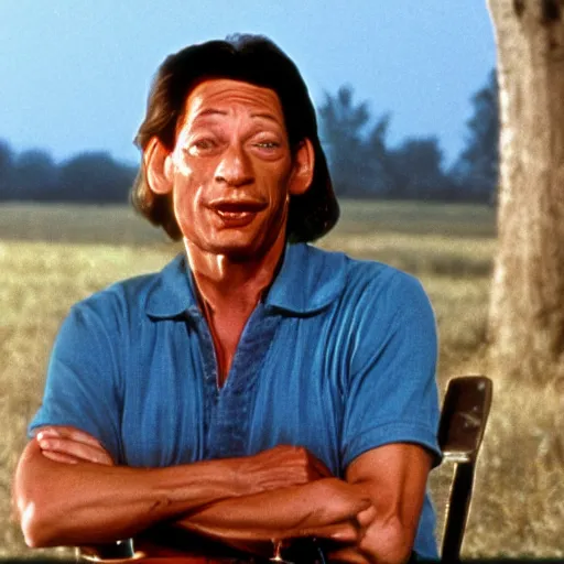 Image similar to jim varney as forrest gump