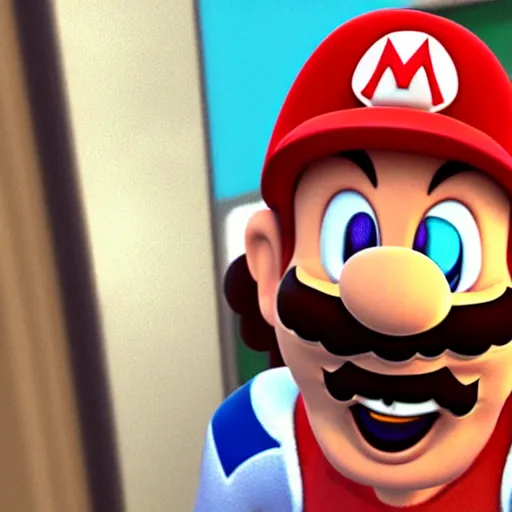 Prompt: a still of the eric andre show, super mario 6 4 graphics