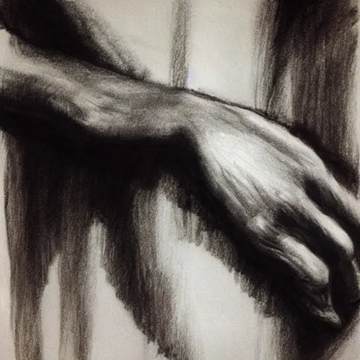 Image similar to drawing hand by marlene dumas