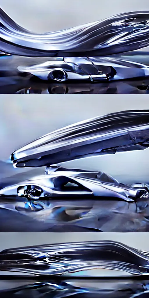 Prompt: sci-fi car: zaha hadid : wall structure : logotype : and car on : the coronation of napoleon : and : digital billboard : in the middle : artwork in style of : Ruan Jia : Sheng Lam :