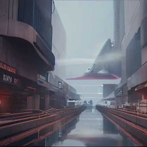 Image similar to blade runner 2 0 4 9 city architecture, spacex starship rocket launch, environmental lighting, ray tracing, highly detailed, editorial, dslr, 2 4 mm, octane render, unreal engine 5, 4 k