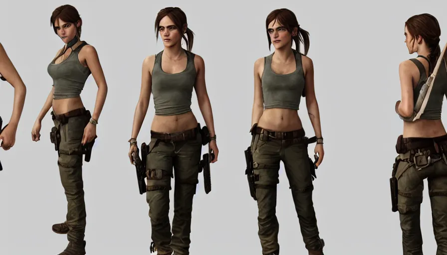 Prompt: Emma Watson is Lara Croft, hyperdetailed, artstation, cgsociety, 8k