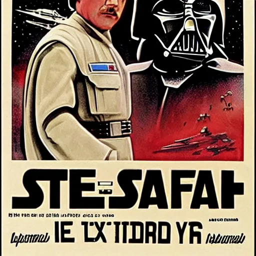 Image similar to detailed star wars movie poster with adolf hitler and lord rothchild