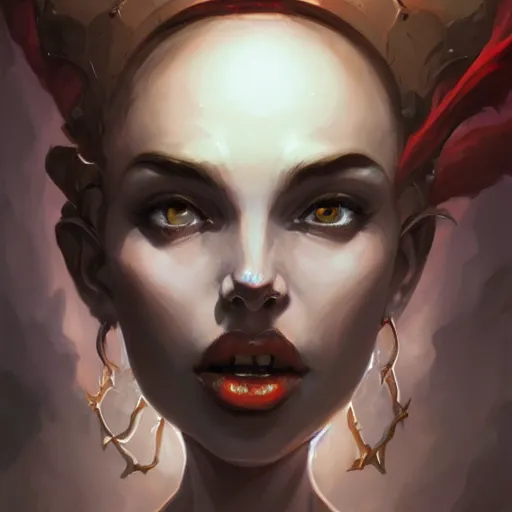 Prompt: beautiful face of the goddess of the damned by pete mohrbacher and greg rutkowski, digital art, unreal engine 5, wlop, trending on artstation, deviantart, pinterest, symmetrical portrait, rule of thirds, 4K UHD image