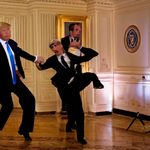 Prompt: Donald Trump dancing Tango in Buenos Aires