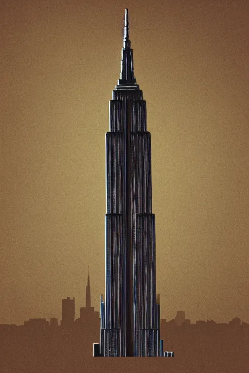 Prompt: The Empire state building in a parallel universe, designed by Antoni Gaudi, architectural illustration, CG Society