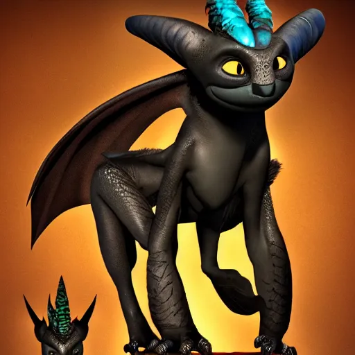 toothless how to train your dragon full body