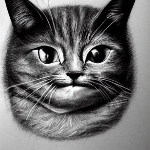 Drawing a realistic cat 