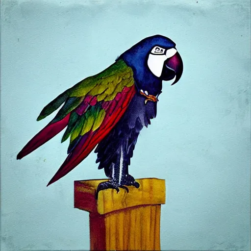 Image similar to a parrot pirate