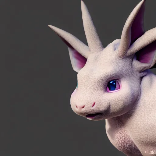 Image similar to photography of a realistic female nidoran animal, ultra detailed, 8 k, cinematic lighting, natural background, trending on artstation, pokemon