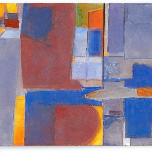 Prompt: Liminal space in outer space by Richard Diebenkorn