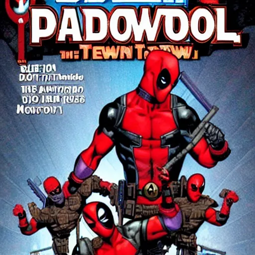 Image similar to comic book cover the deadpool twins in matrix town starring deadpool and the other guy from that show about deadpool by the artist jim lee