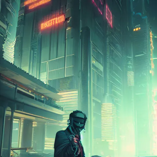 Image similar to cyberpunk vampire killing people in a steampunk city by beeple, digital art, highly detailed