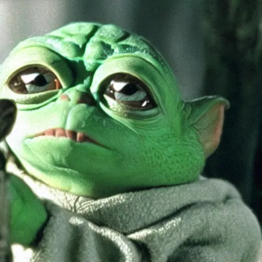 Prompt: Pepe the Frog as Yoda, film still from Empire strikes back, detailed, 4k